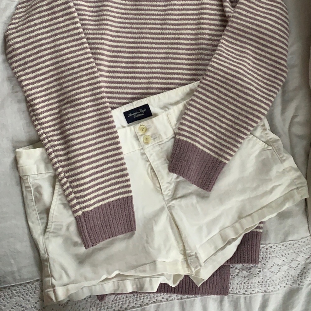 American eagle stretch shirt shorts